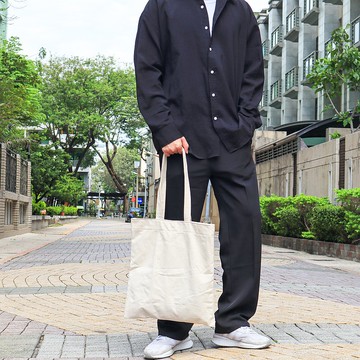 極簡風米白帆布袋