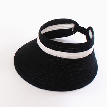 韓國 Chenny Bong Bong - 兒童雙色鏤空彈性遮陽帽-黑 (FREE)