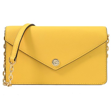 MICHAEL KORS Jet Set Travel 信封式翻蓋WOC斜背包.黃