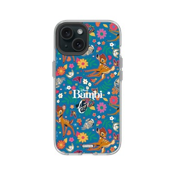 iPhone 15 Clear 透明 - 迪士尼-經典系列 Disney Classics - 小鹿斑比 Bambi - Flower Pattern