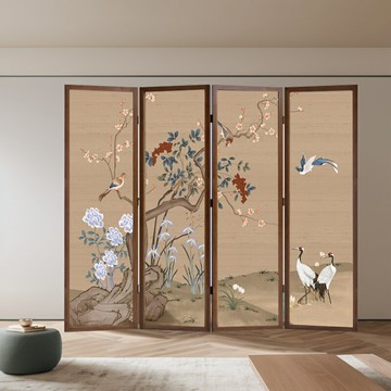 屏風隔斷臥室遮擋家用客廳中式山水簡約房間可折疊移動辦公室/屏風/擋風屏/隔斷屏/遮擋屏/折疊屏/玄關屏風/客廳屏風