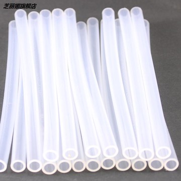 食品級硅膠吸管可重復使用喝牛奶豆漿綠色飲品用管嬰兒奶嘴材質