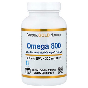 California Gold Nutrition, Omega 800 超濃縮 Omega-3 魚油，KD-Pur 甘油三酯形式，90 粒魚明膠軟膠囊（每粒 1,000 毫克）