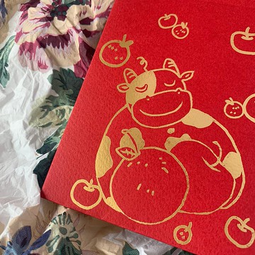 紅包袋 / 牛抱平安 / 小款 -三入