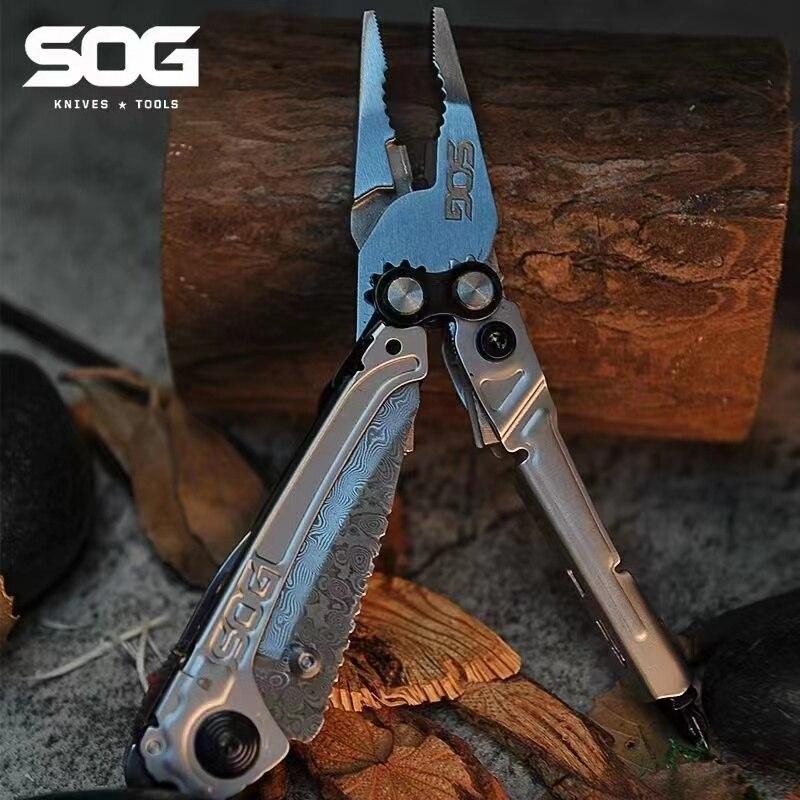 Sog rc1001多機能コンビネーションツール折りたたみナイフ戦術的な自己防衛サバイバル修理 メンテナンス