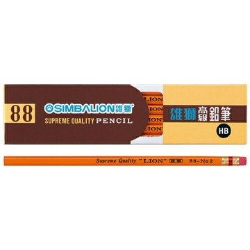 寒暑假必備 熱銷推薦 滿額再折【史代新文具】雄獅SIMBALION 88-No2 HB 高級鉛筆(1盒12支)