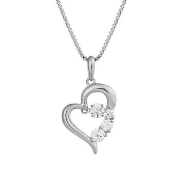 日本原裝Dancing Stone項鍊-全配禮盒組- D-3stone Heart心動時刻