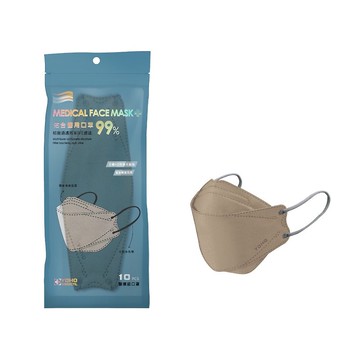 佑合4D美型修容口罩(奶茶棕)20入