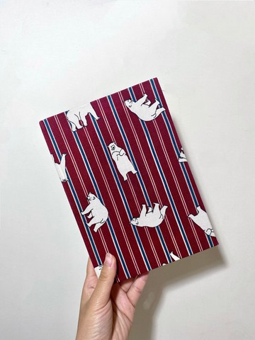 北極熊條紋- A5 手作筆記本/手帳本 精裝筆記本 手帳