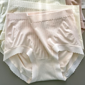 DUYI~夢詩 6條裝 莫代爾內褲女純棉抗菌中腰無痕舒適包臀夏季少女學生三角褲