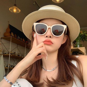 草帽女平檐遮陽帽女款時尚防曬帽草編平頂太陽帽子 防曬 優雅 遮陽 防曬帽子遮臉防紫外線 草帽遮陽帽 防曬帽子 空頂遮陽帽