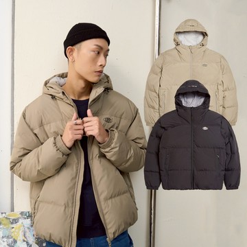 【ERSS】男裝 羽絨 羽絨外套 連帽外套 厚磅 帽不可拆 基本款 卡其色【K10193】