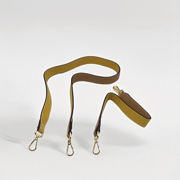 黃色奶茶色PU雙色側背帶手提帶1+1包包配件可拆卸背帶質感氣質背帶