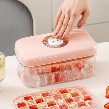 按壓冰格冰塊模具儲冰制冰盒帶蓋diy速凍器磨具易脫模棒冰自制