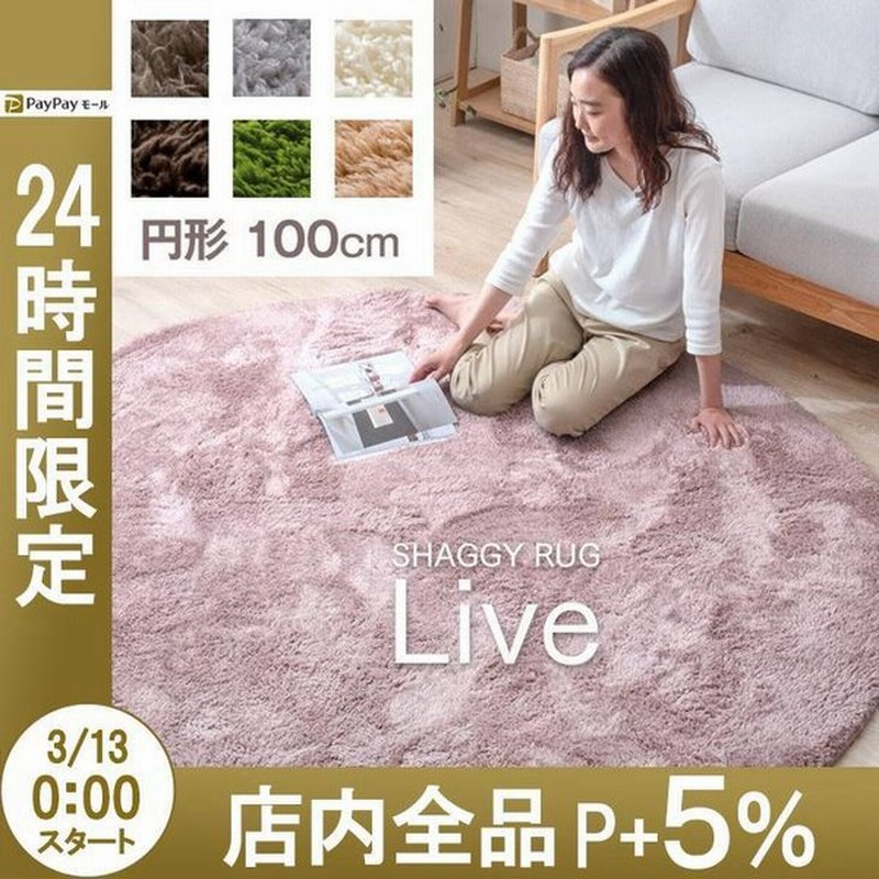 ラグ カーペット ラグマット シャギーラグ 100 円形 洗える おしゃれ くすみカラー 北欧 オールシーズン 夏 冬 抗菌 防臭 防ダニ 低ホル 防音 滑り止め 通販 Lineポイント最大0 5 Get Lineショッピング