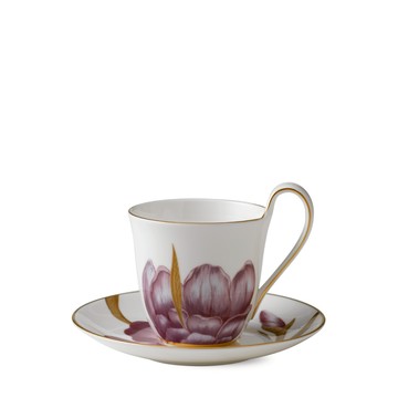 芙蘿拉 - 早餐杯碟270ml - 鳶尾花(本商品不提供破損保證)