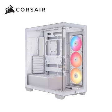 海盜船Corsair 3500X 全景玻璃透側 E-ATX機殼【白｜附RS120R炫光風扇*3】