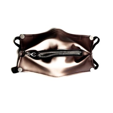 INSIDE OUT 2021黑藍溫感變色潮流先鋒暗黑機能風拉鏈口罩深灰色