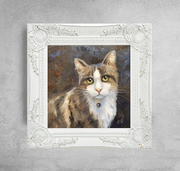 貓畫原創油畫家居裝飾藝術