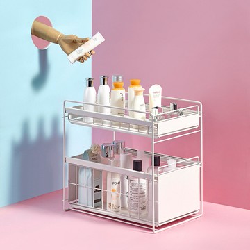 廚房下水槽置物架推拉抽屜式櫥柜下衛生間調料小號家用收納整理架