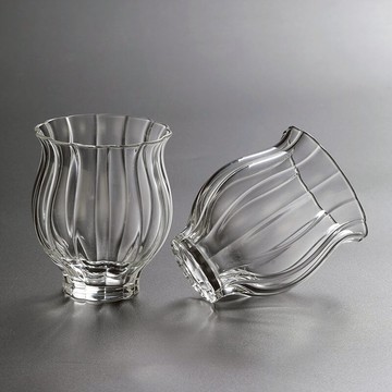 耐熱玻璃小茶杯主人杯單杯女花朵杯家用喝茶功夫茶迷你100ml杯子