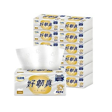 倍潔雅好韌真3層抽取式衛生紙100抽12包/袋-網路獨家版