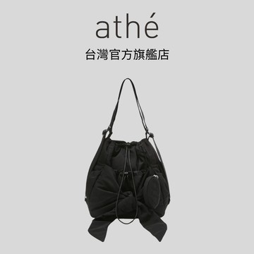 [athe] RUBAN 蝴蝶結抽繩側背兩用包 S號 黑色
