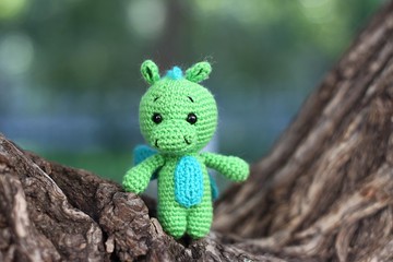 小龍，火龍，鉤針龍，鉤針龍 毛絨玩具，龍玩具