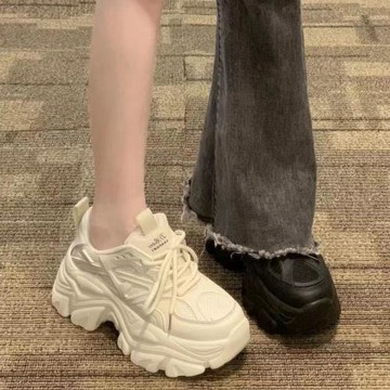 趙露思同款森系加絨休閑老爹鞋厚底增高軟底ins時尚百搭運動鞋女