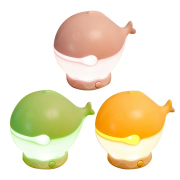 QIDINA 附表情爆揍敲敲木魚小夜燈-H