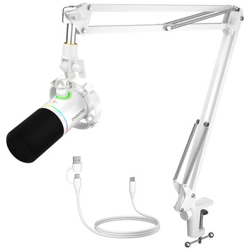 MAONO(閃克)PD200XS動圈麥克風USB/XLR雙模麥克風播客麥克風RGB麥克風USB遊戲麥克風