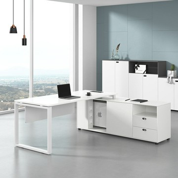 台灣公司貨 免運/開票/包安裝 老板桌辦公桌簡約現代經理電腦桌辦公室桌椅組合白色主管桌大班臺 辦公桌 員工桌 電腦桌 財務桌 辦公室桌椅組合 會議桌 快速出貨D