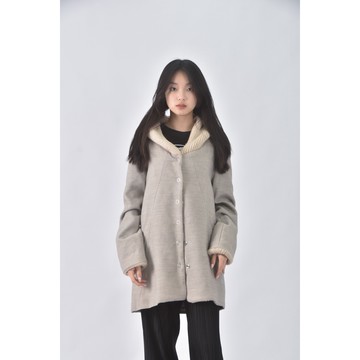 (S) mystic質感連帽灰色外套二手衣