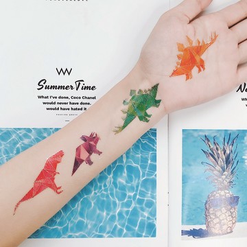 英國PAPERSELF 幾何恐龍 Geo Dino 紋身貼紙