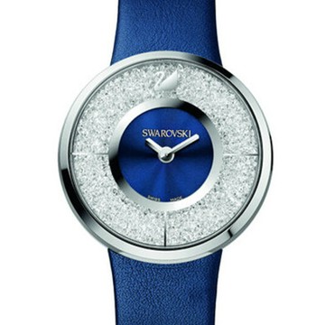 SWAROVSKI 施華洛世奇Chrystalline璀璨藍色皮帶款(1184026)x40mm