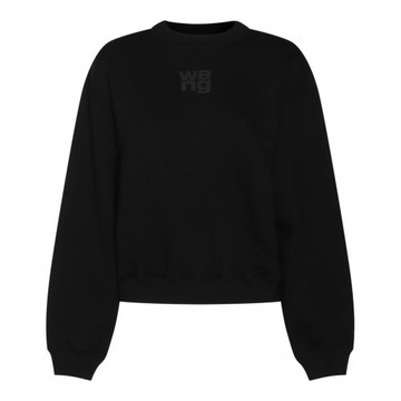 Alexander Wang - Black Cotton Terry Sweatshirt Xs