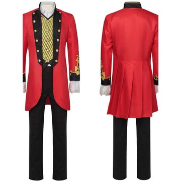 英倫宮廷燕尾服荷葉邊襯衫男戲劇禮服提花褲子撞色風衣套裝演出服