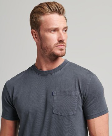 Superdry Men's Men's Organic Cotton Pocket T-Shirt Grey / Charcoal - Size: M