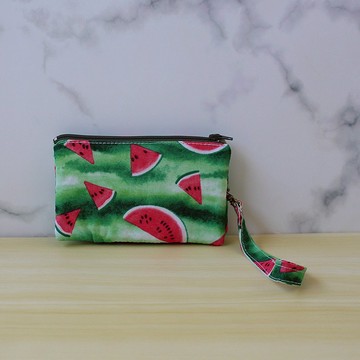 西瓜三層零錢包(附手腕帶) / 收納袋 錢包