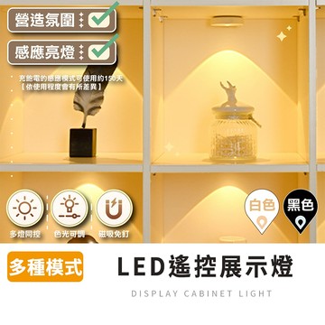 感應展示燈【拉拉購】人體感應 磁吸燈 小夜燈 走廊燈 氣氛燈 遙控led燈 床頭燈 衣櫃燈 公仔投射燈 模型燈