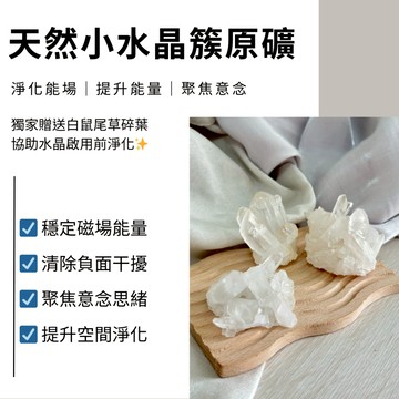 🔮 天然小水晶簇原礦 空間淨化 擺設能量石 提升磁場 集中意念 靜心冥想 適合水晶陣 療癒角落擺件 水晶簇 水晶擺件