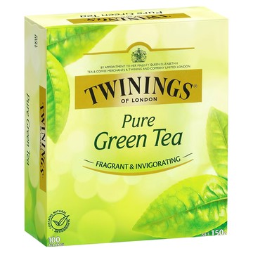 TWININGS 唐寧茶 純粹綠茶  100包  1盒