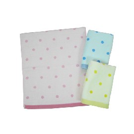 台灣製毛巾 絨面印花毛巾 圓點 小彩球 單條 34X78cm 達興織造