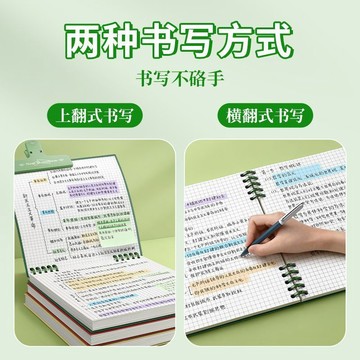 活頁筆記本高顏值方形方格手帳本大學生考研加厚可拆活頁夾自由增減內頁簡約風文具台灣出貨