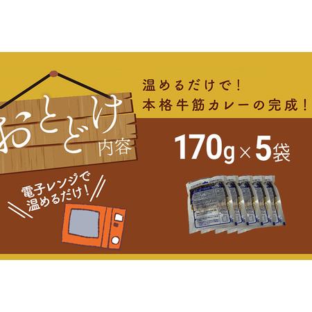 ふるさと納税 博多和牛１００％使用！！あまおうがほのかに香る牛すじゴロっとカレー（１７０ｇ×５袋） あまおう 博多和牛 .. 福岡県田川市