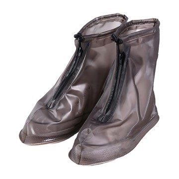 利雨 防雨鞋套 專業設計 拉鏈扇形防水  咖啡色  1雙