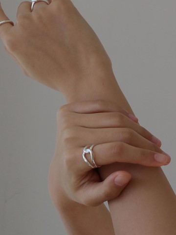 925 Silver Mobius Open Ring [Silver]