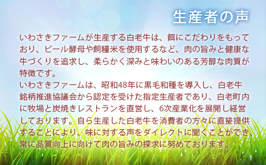 いわさきファーム白老牛　特選ギフト「Ｃ」セット AB012