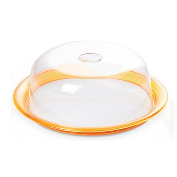 【OMADA】派對好幫手蛋糕收納盤 橘色(設計簡約百搭 為每一道菜餚增添色彩)