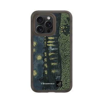 iPhone 15 Pro Max AirX 本質黑 - Van Gogh Museum - RHINOSHIELD 二創 - 隆河上的星夜